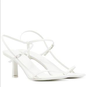 The Row Bare White Leather Sandals FR 38/US 8